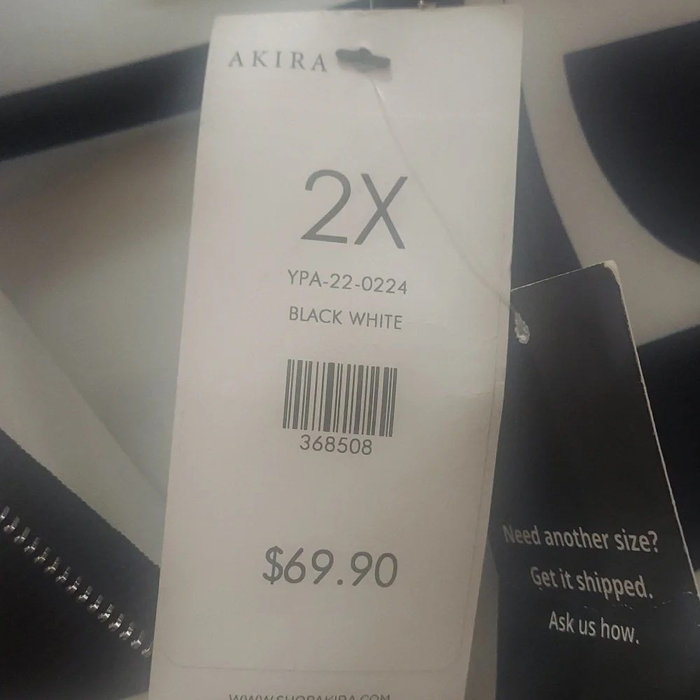 AKIRA Black and White Geometric Bomber Jacket - Picture 8 of 9